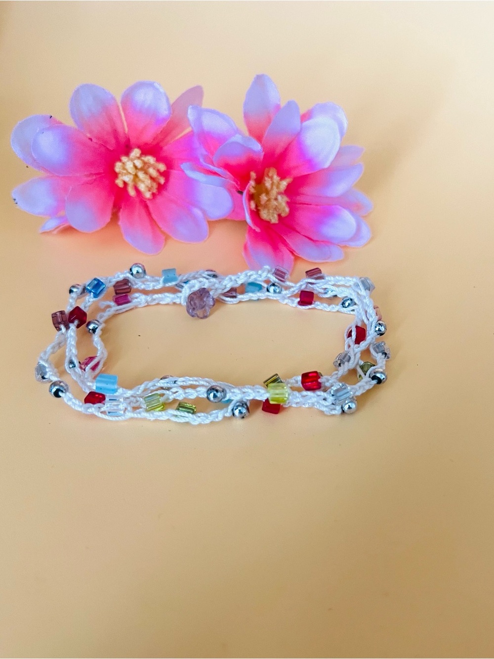 Multicolor Beaded crochet Bracelet 28.” Multi uses